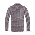 Chemise à hommes à rayures 100% coton à poitrine simple